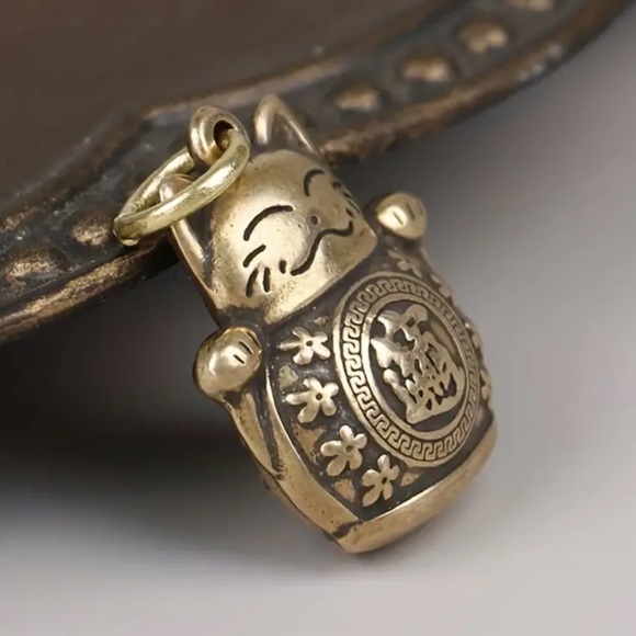 Brass good luck Cat - Picture 6 of 8